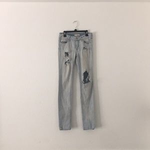 Baby Blue Ripped Mom Jean